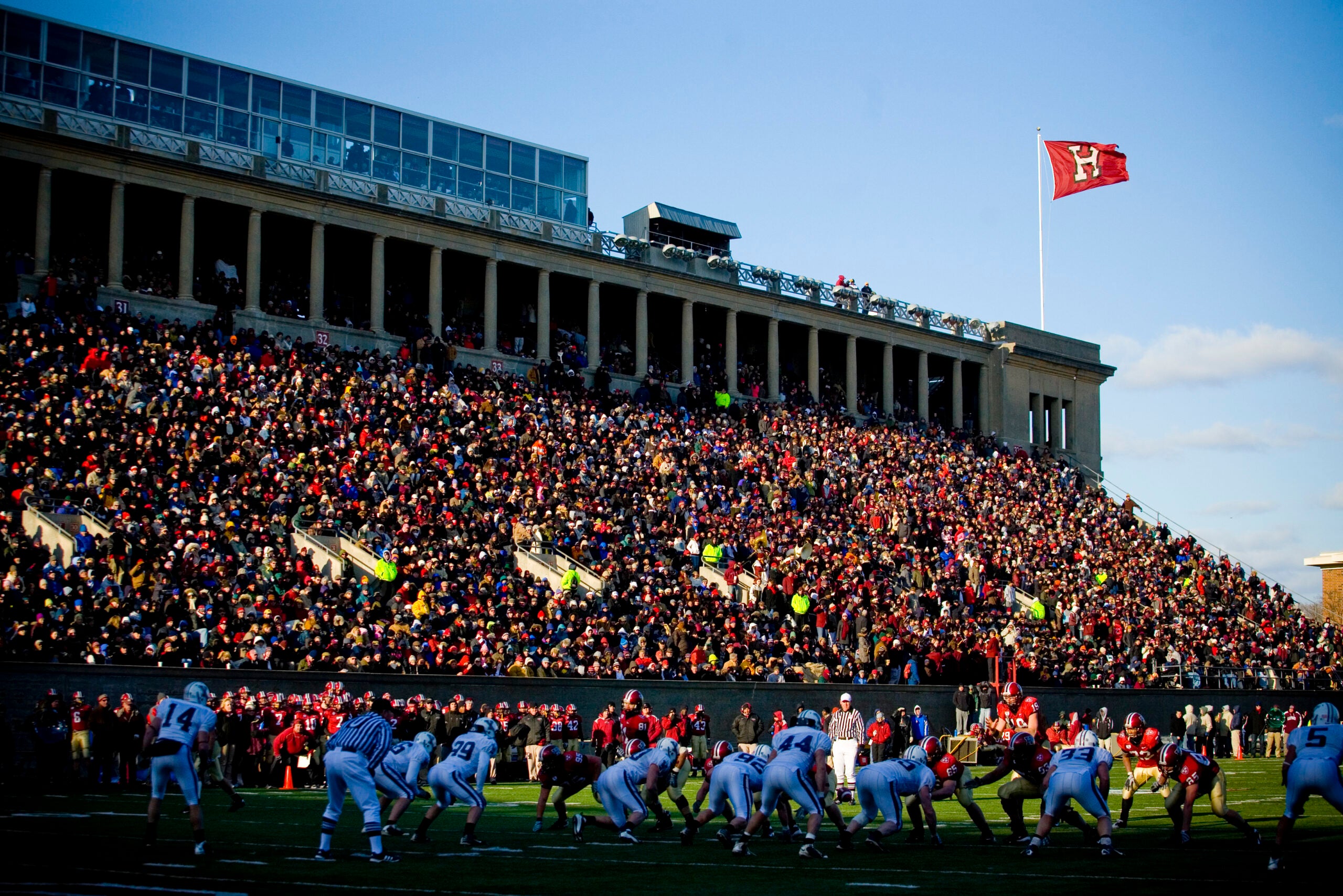 A big crowd at Harvard stadium