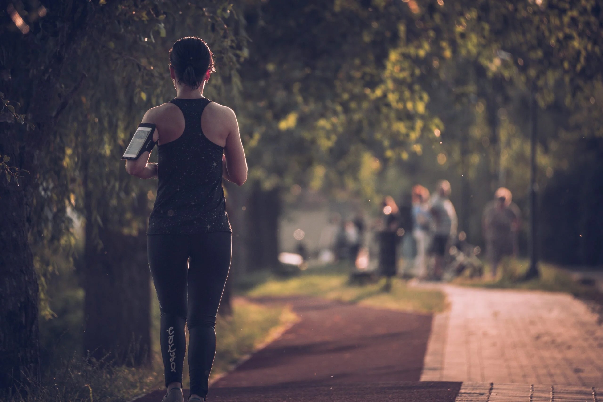 A person jogging.