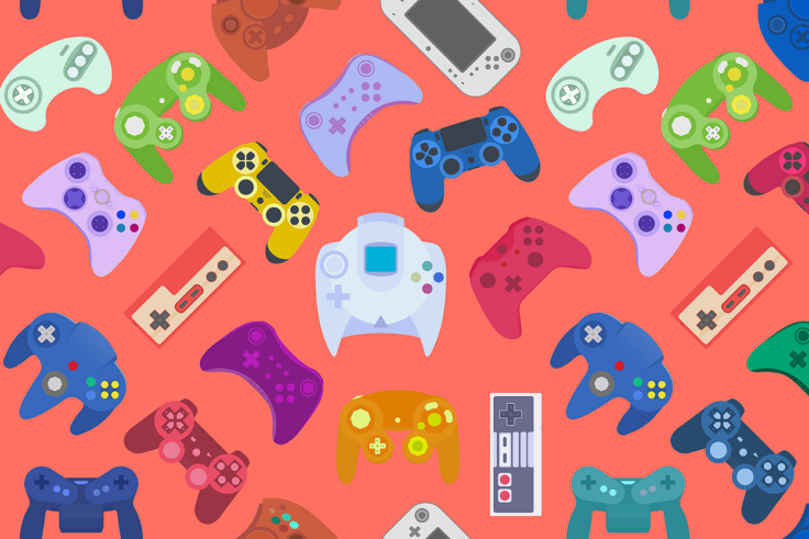 illustration of game controllers